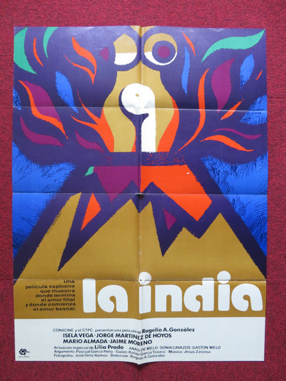 LA INDIA  MEXICAN POSTER ISELA VEGA MARIO ALMADA 1976