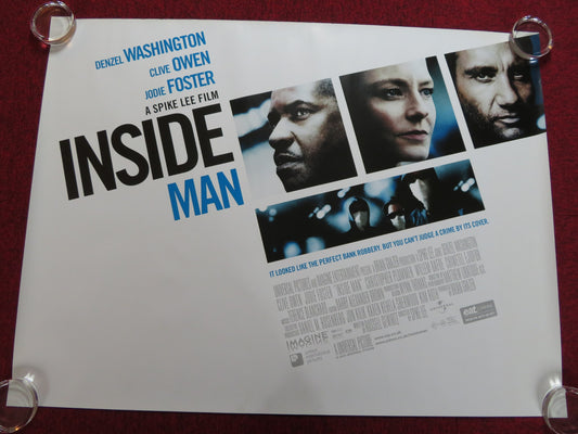 INSIDE MAN UK QUAD (30"x 40") ROLLED POSTER DENZEL WASHINGTON CLIVE OWEN 2006