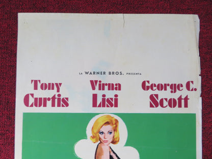 NOT WITH MY WIFE, YOU DON'T! ITALIAN LOCANDINA POSTER TONY CURTIS V. LISI 1967