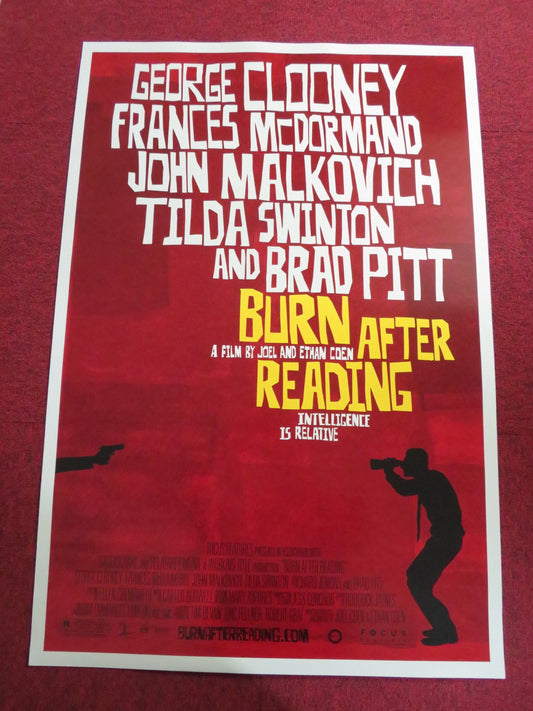 BURN AFTER READING US ONE SHEET ROLLED POSTER COEN BROTHERS GEORGE CLOONEY 2008