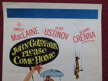 JOHN GOLDFARB, PLEASE COME HOME US INSERT (14"x 36") POSTER SHIRLEY MACLAINE '64