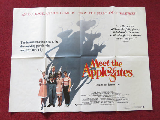 MEET THE APPLEGATES UK QUAD POSTER FOLDED ED BEGLEY JR. STOCKARD CHANNING 1990