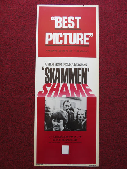 SHAME US INSERT (14"x 36") POSTER LIV ULLMANN MAX VON SYDOW 1969