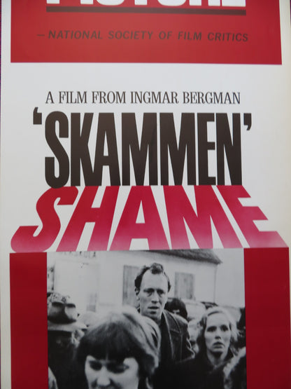 SHAME US INSERT (14"x 36") POSTER LIV ULLMANN MAX VON SYDOW 1969