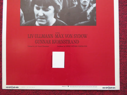 SHAME US INSERT (14"x 36") POSTER LIV ULLMANN MAX VON SYDOW 1969