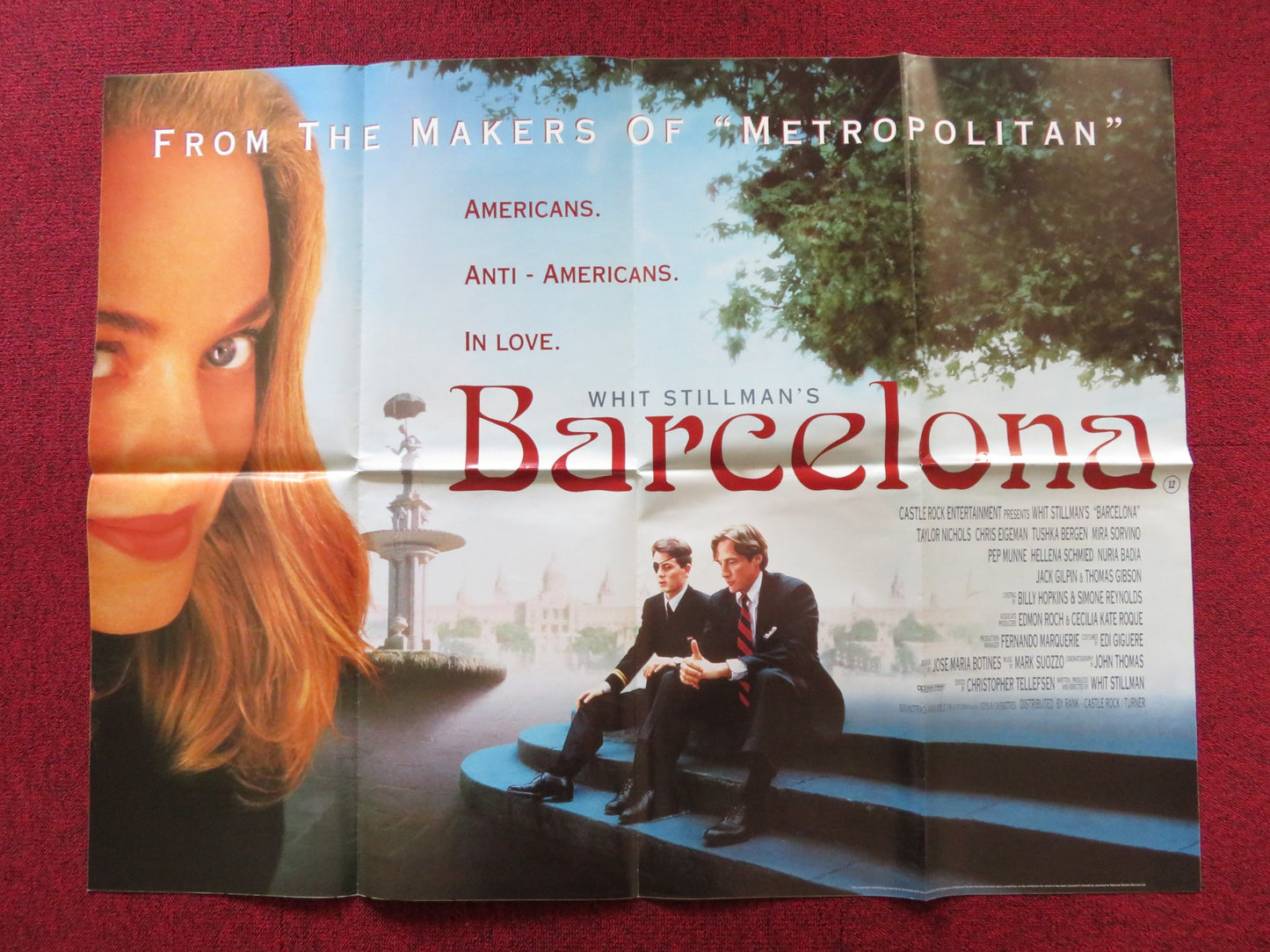 BARCELONA UK QUAD POSTER FOLDED CHRIS EIGEMAN TAYLOR NICHOLS 1994