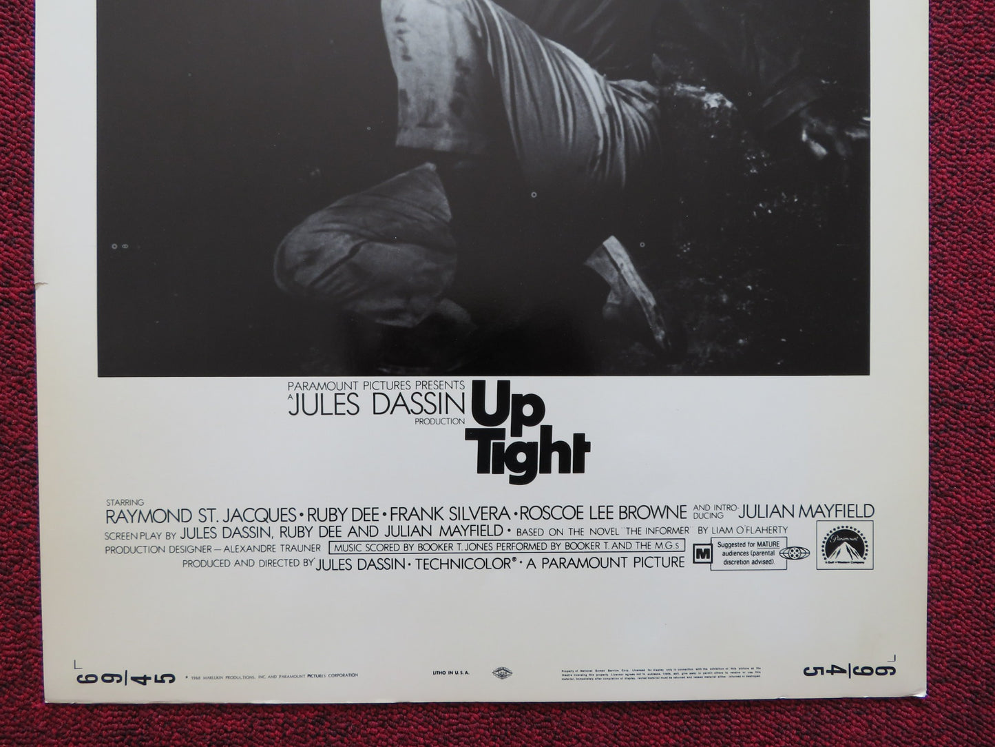 UPTIGHT US INSERT (14"x 36") POSTER RAYMOND ST.JACQUES RUBY DEE 1968