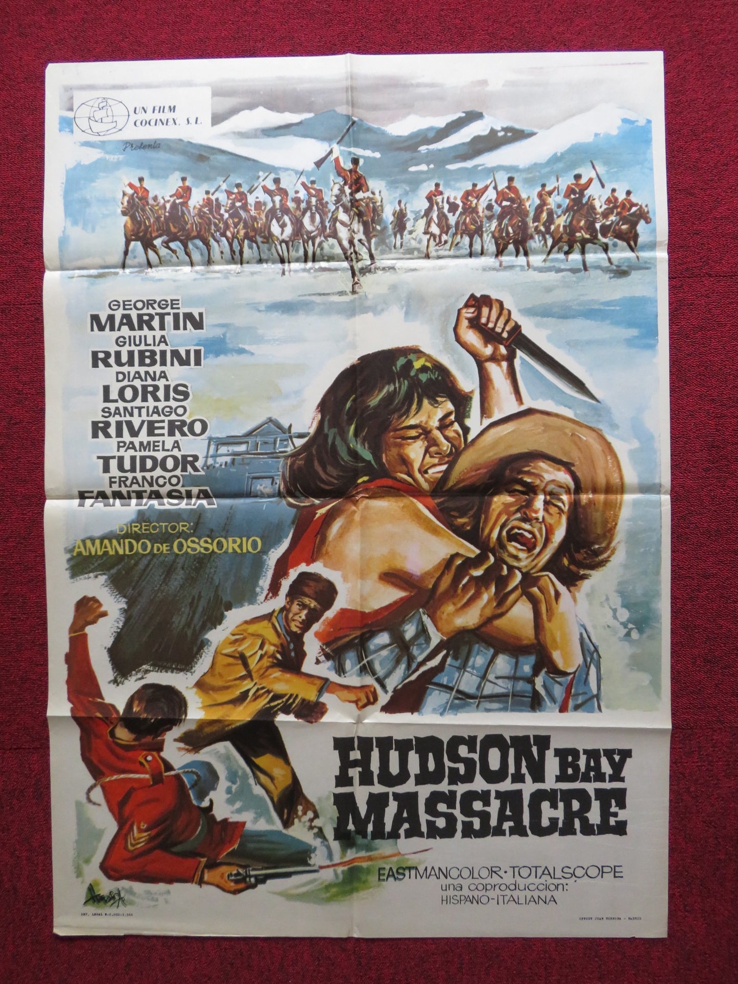 HUDSON BAY MASSACRE / CANADIAN WILDERNESS ARGENTINIAN POSTER GEORGE MARTIN 1965