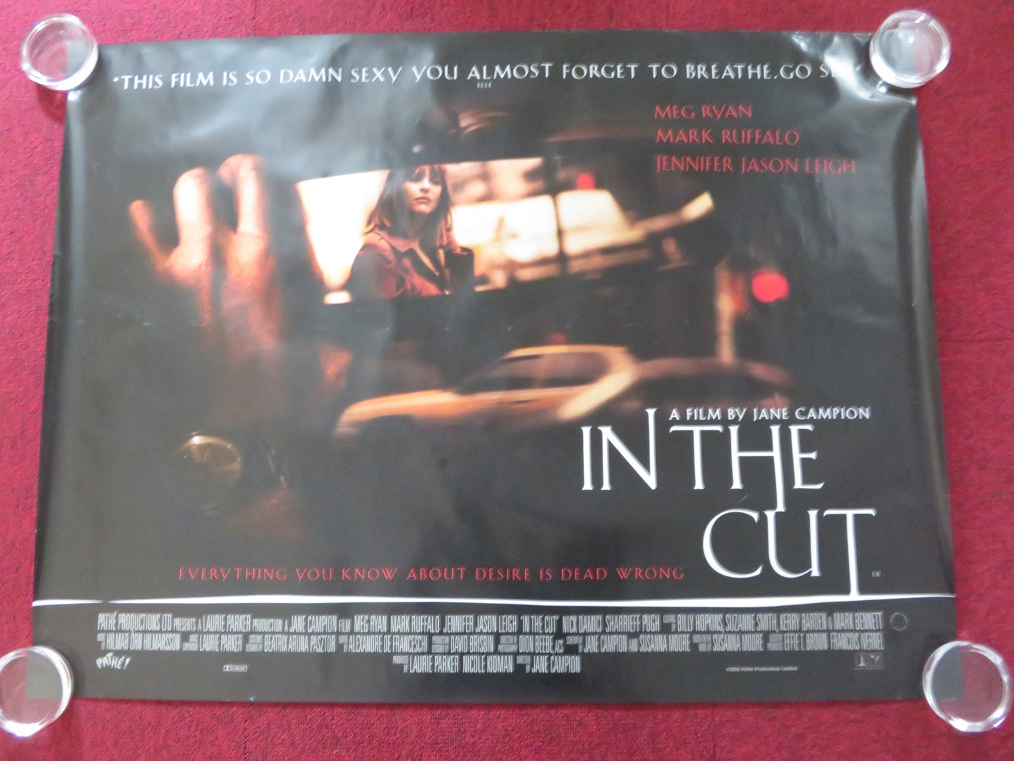 IN THE CUT UK QUAD (30"x 40") ROLLED POSTER MEG RYAN JENNIFER JASON LEIGH 2003