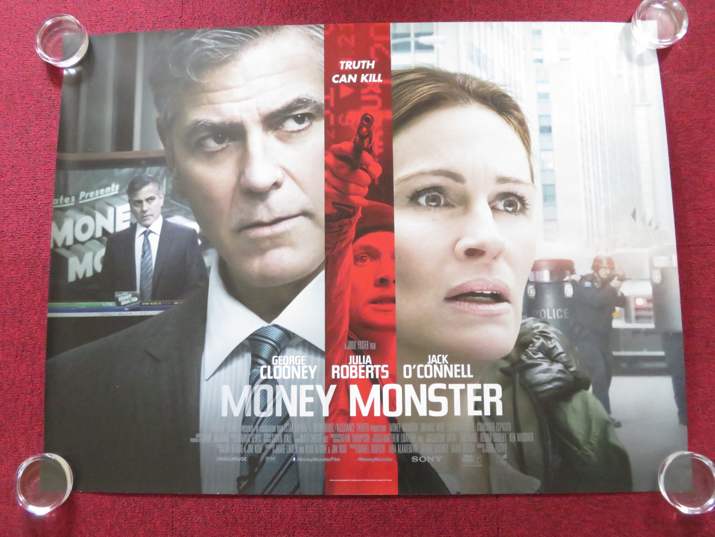 MONEY MONSTER UK QUAD (30"x 40") ROLLED POSTER GEORGE CLOONEY JULIA ROBERTS 2016