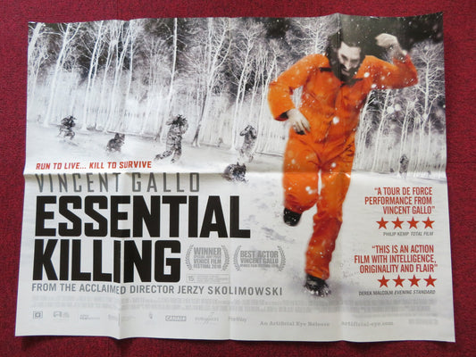 ESSENTIAL KILLING UK QUAD POSTER FOLDED VINCENT GALLLO  2010