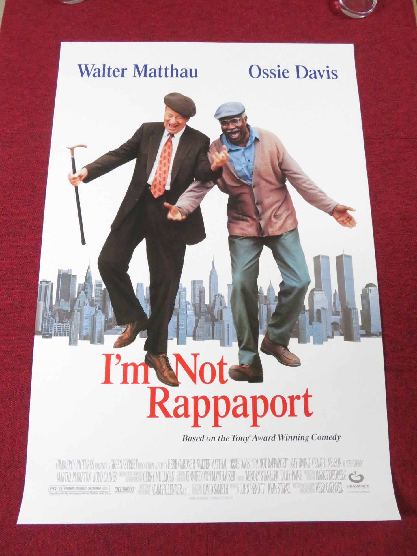 I'M NOT RAPPAPORT US ONE SHEET ROLLED POSTER WALTER MATTHAU OSSIE DAVIS 1996