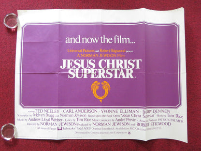 JESUS CHRIST SUPERSTAR UK QUAD POSTER FOLDED TED NEELEY CARL ANDERSON 1973