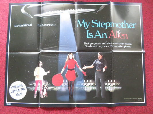 MY STEPMOTHER IS AN ALIEN UK QUAD POSTER FOLDED DAN AYKROYD KIM BASINGER 1988