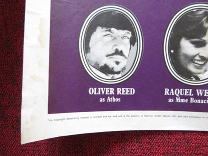 THE THREE MUSKETEERS UK QUAD POSTER FOLDED OLIVER REED RAQUEL WELCH 1973