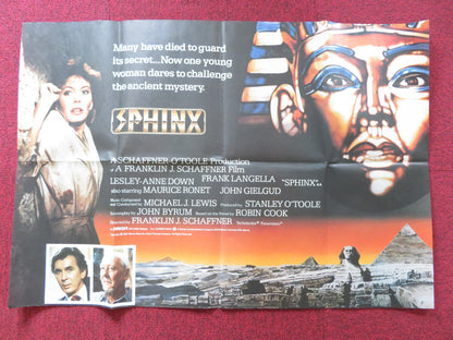 SPHINX UK QUAD POSTER FOLDED LESLEY- ANNE DOWN  FRANK LANGELLA 1981