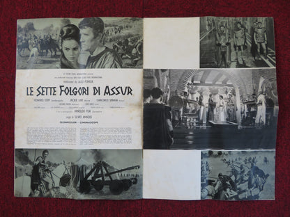 WAR GODS OF BABYLON -ITALIAN FOLDED PRESSBOOK UNCUT GLOBE FILMS HOWARD DUFF 1962