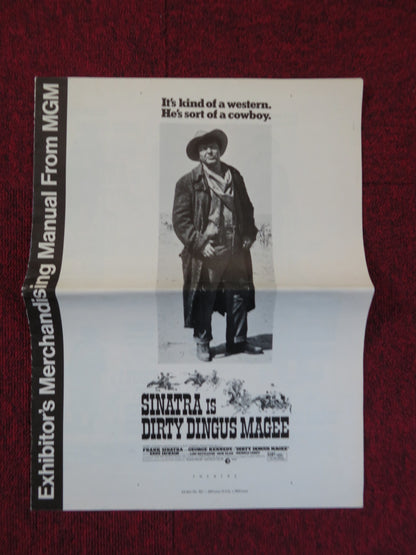 DIRTY DINGUS MAGEE -  FOLDED PRESSBOOK + EXTRAS UNCUT MGM FRANK SINATRA 1970