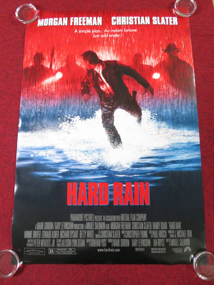 HARD RAIN US ONE SHEET ROLLED POSTER MORGAN FREEMAN CHRISTIAN SLATER 1998