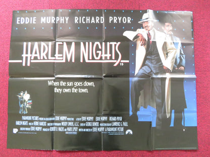 HARLEM NIGHTS UK QUAD POSTER FOLDED EDDIE MURPHY RICHARD PRYOR 1989