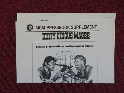 DIRTY DINGUS MAGEE -  FOLDED PRESSBOOK + EXTRAS UNCUT MGM FRANK SINATRA 1970