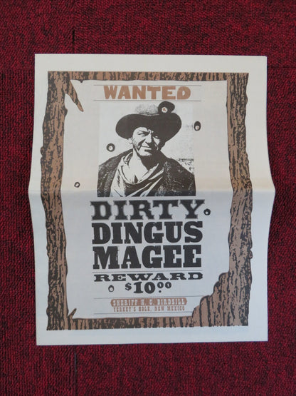 DIRTY DINGUS MAGEE -  FOLDED PRESSBOOK + EXTRAS UNCUT MGM FRANK SINATRA 1970