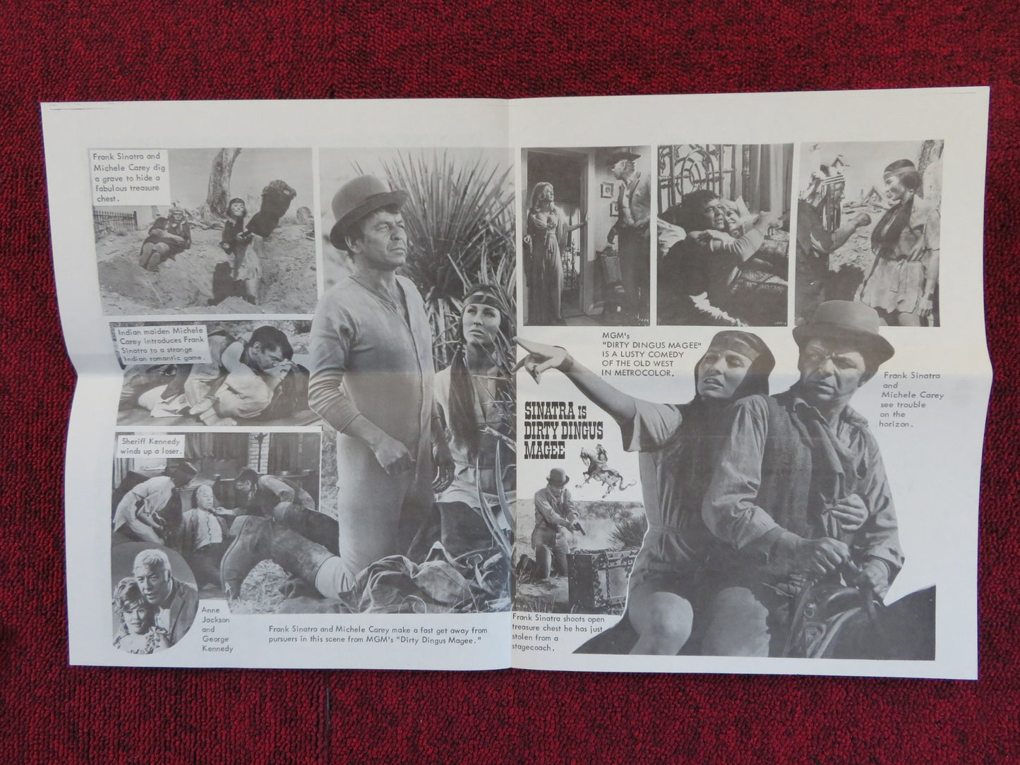 DIRTY DINGUS MAGEE -  FOLDED PRESSBOOK + EXTRAS UNCUT MGM FRANK SINATRA 1970