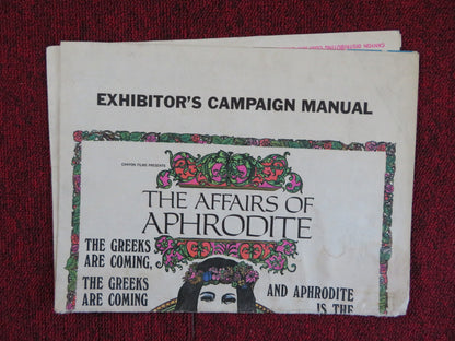 THE AFFAIRS OF APHRODITE - FOLDED PRESSBOOK UNCUT CANYON FILMS A. MAYNARD 1970