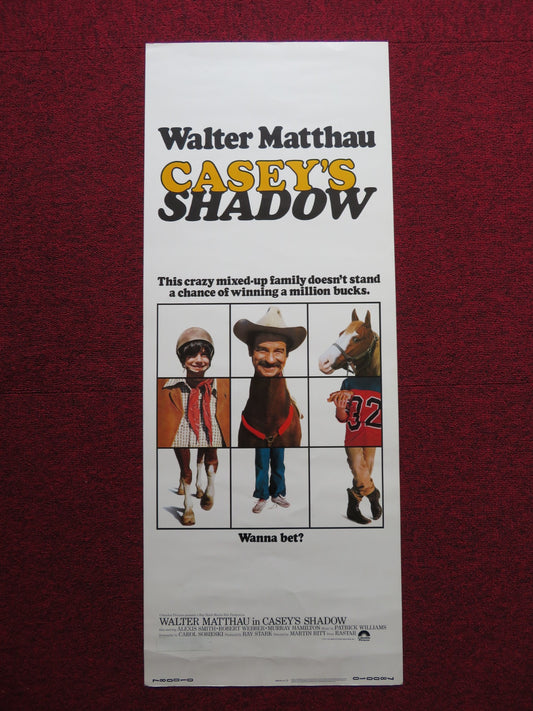 CASEY'S SHADOW US INSERT (14"x 36") POSTER WALTER MATTHAU 1978