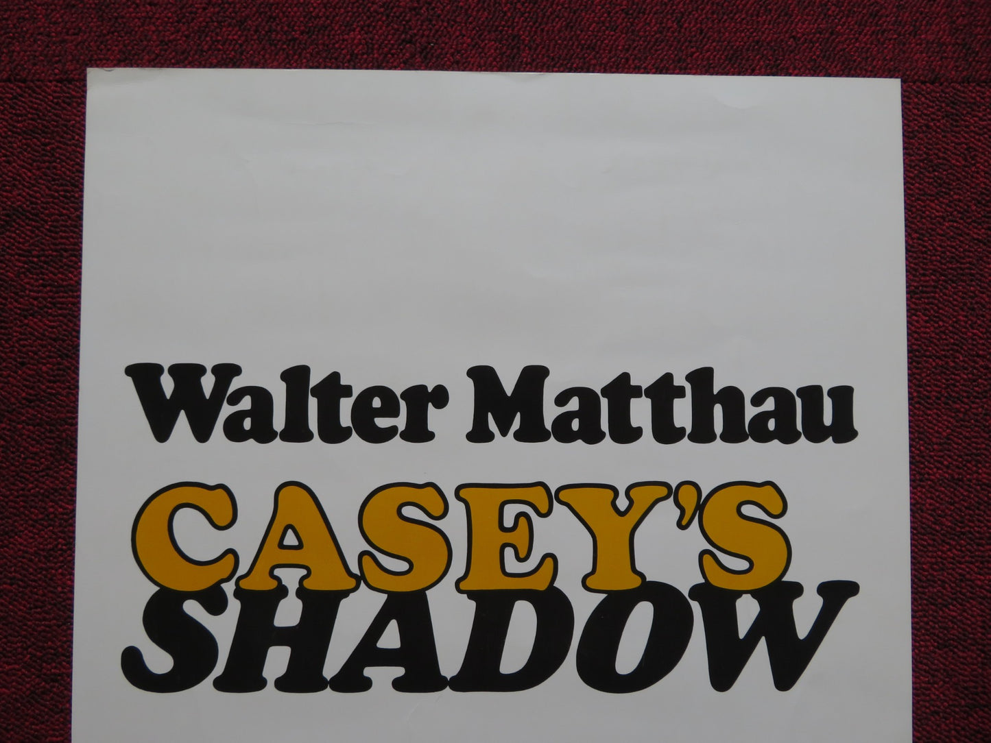 CASEY'S SHADOW US INSERT (14"x 36") POSTER WALTER MATTHAU 1978