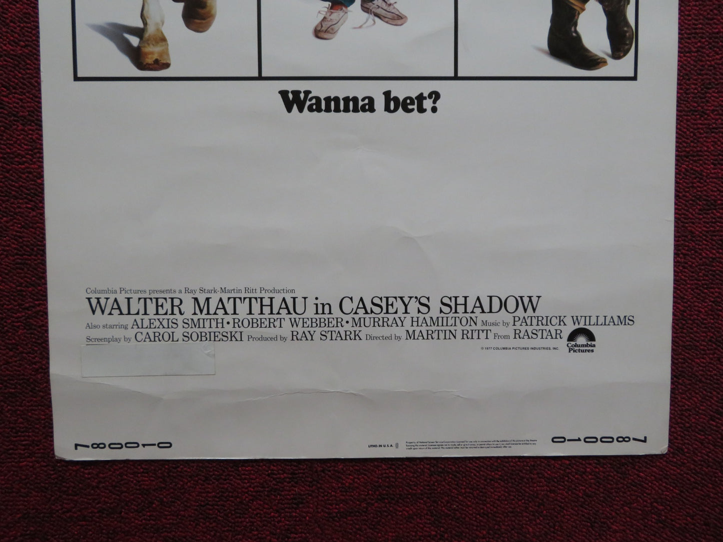 CASEY'S SHADOW US INSERT (14"x 36") POSTER WALTER MATTHAU 1978