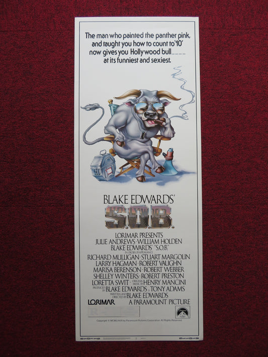 S.O.B US INSERT (14"x 36") POSTER BLAKE EDWARDS JULIE ANDREWS 1981