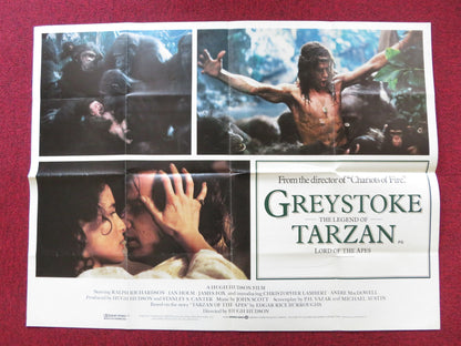 GREYSTOKE THE LEGEND OF TARZAN LORD OF THE APES UK QUAD POSTER FOLDED 1984