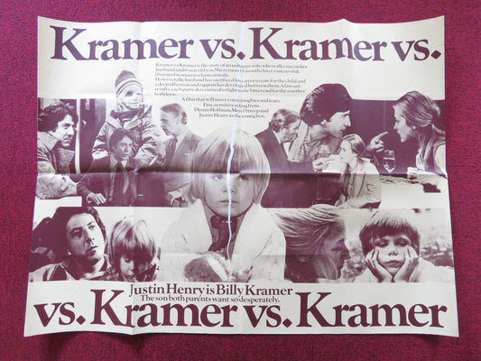 KRAMER VS KRAMER UK QUAD POSTER FOLDED DUSTIN HOFFMAN  MERYL STREEP 1979