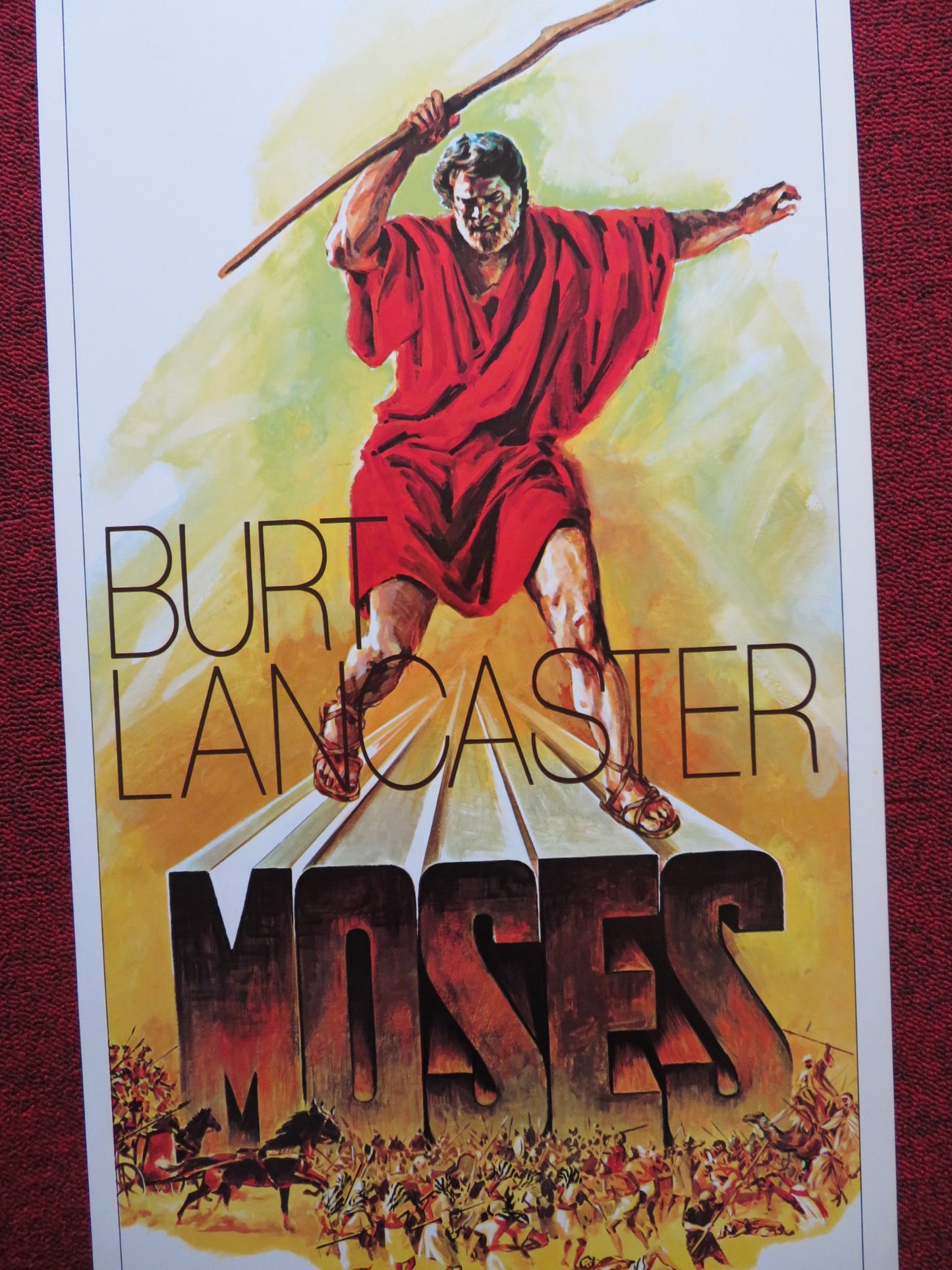 MOSES / Moses the Lawgiver US INSERT (14"x 36") POSTER BURT LANCASTER 1976