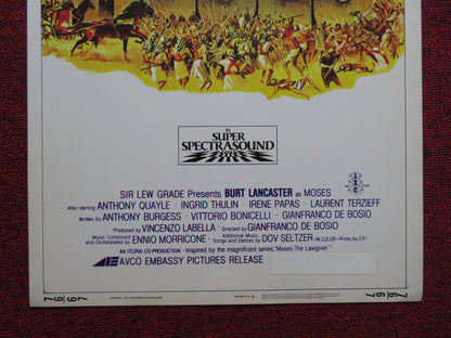 MOSES / Moses the Lawgiver US INSERT (14"x 36") POSTER BURT LANCASTER 1976