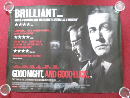 GOOD NIGHT, AND GOOD LUCK UK QUAD ROLLED POSTER JEFF DANIELS D. STRATHAIRN 2005