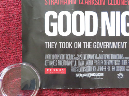 GOOD NIGHT, AND GOOD LUCK UK QUAD ROLLED POSTER JEFF DANIELS D. STRATHAIRN 2005