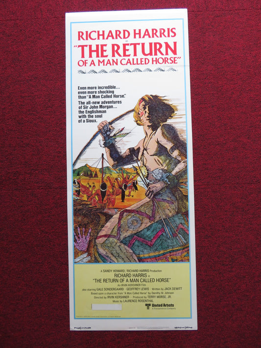 THE RETURN OF A MAN CALLED HORSE US INSERT (14"x 36") POSTER RICHARD HARRIS 1976