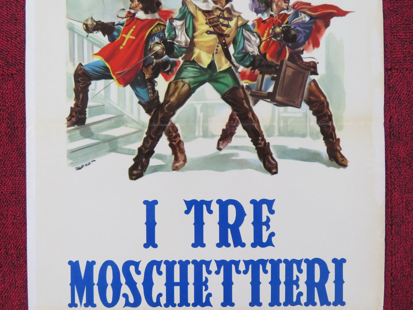 THE THREE MUSKETEERS ITALIAN LOCANDINA POSTER GERARD BARRAY G. DESCRIERES 1962