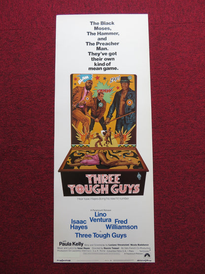 THREE TOUGH GUYS US INSERT (14"x 36") POSTER ISAAC HAYES LINO VENTURA 1974