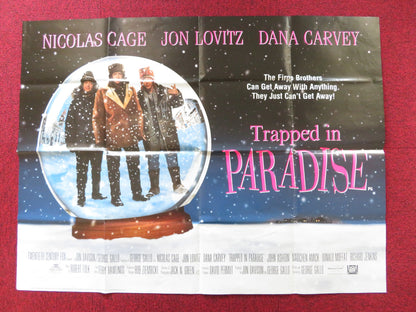 TRAPPED IN PARADISE UK QUAD POSTER FOLDED NICOLAS CAGE JON LOVITZ 1994