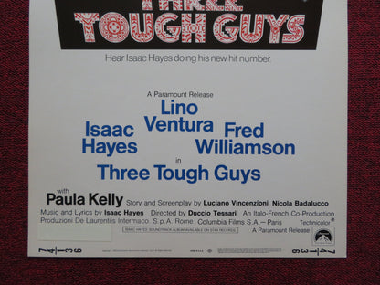 THREE TOUGH GUYS US INSERT (14"x 36") POSTER ISAAC HAYES LINO VENTURA 1974