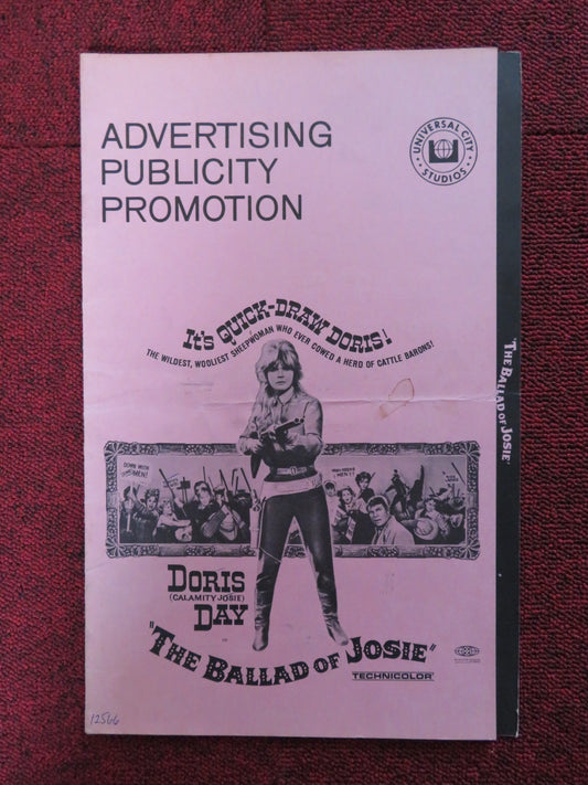 THE BALLAD OF JOSIE - PRESSBOOK UNCUT UNIVERSAL CITY STUDIOS DORIS DAY 1967