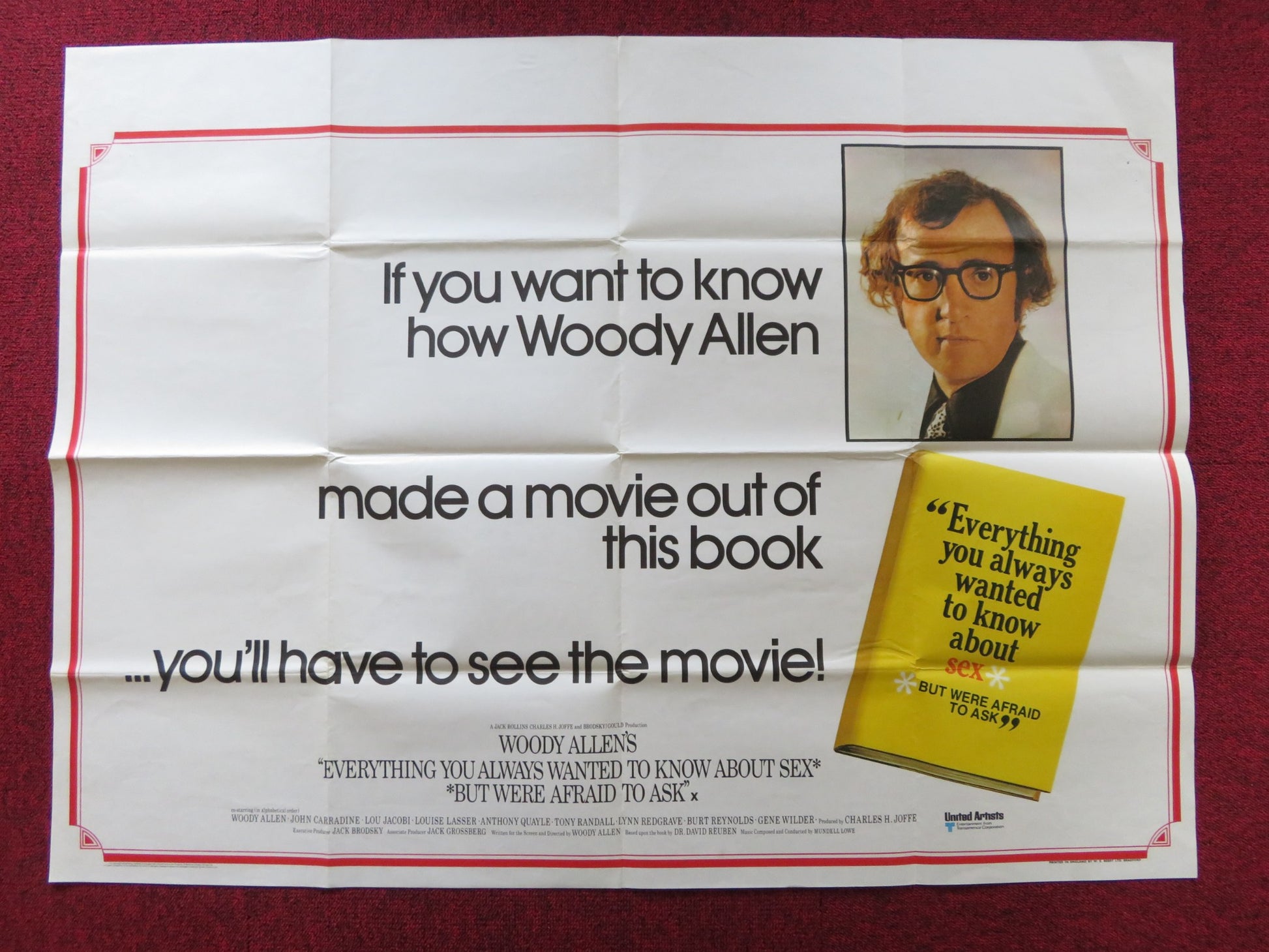 EVERYTHING YOU WANT TO KNOW ABOUT SEX UK QUAD POSTER FOLDED WODDY ALLE –  Rendezvous Cinema