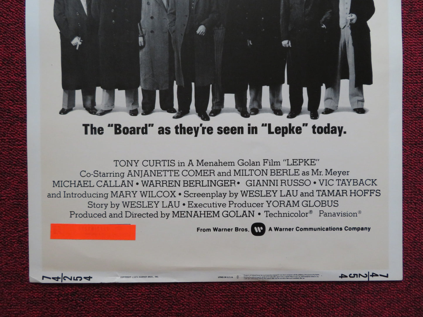 LEPKE US INSERT (14"x 36") POSTER TONY CURTIS ANJANETTE COMER 1974