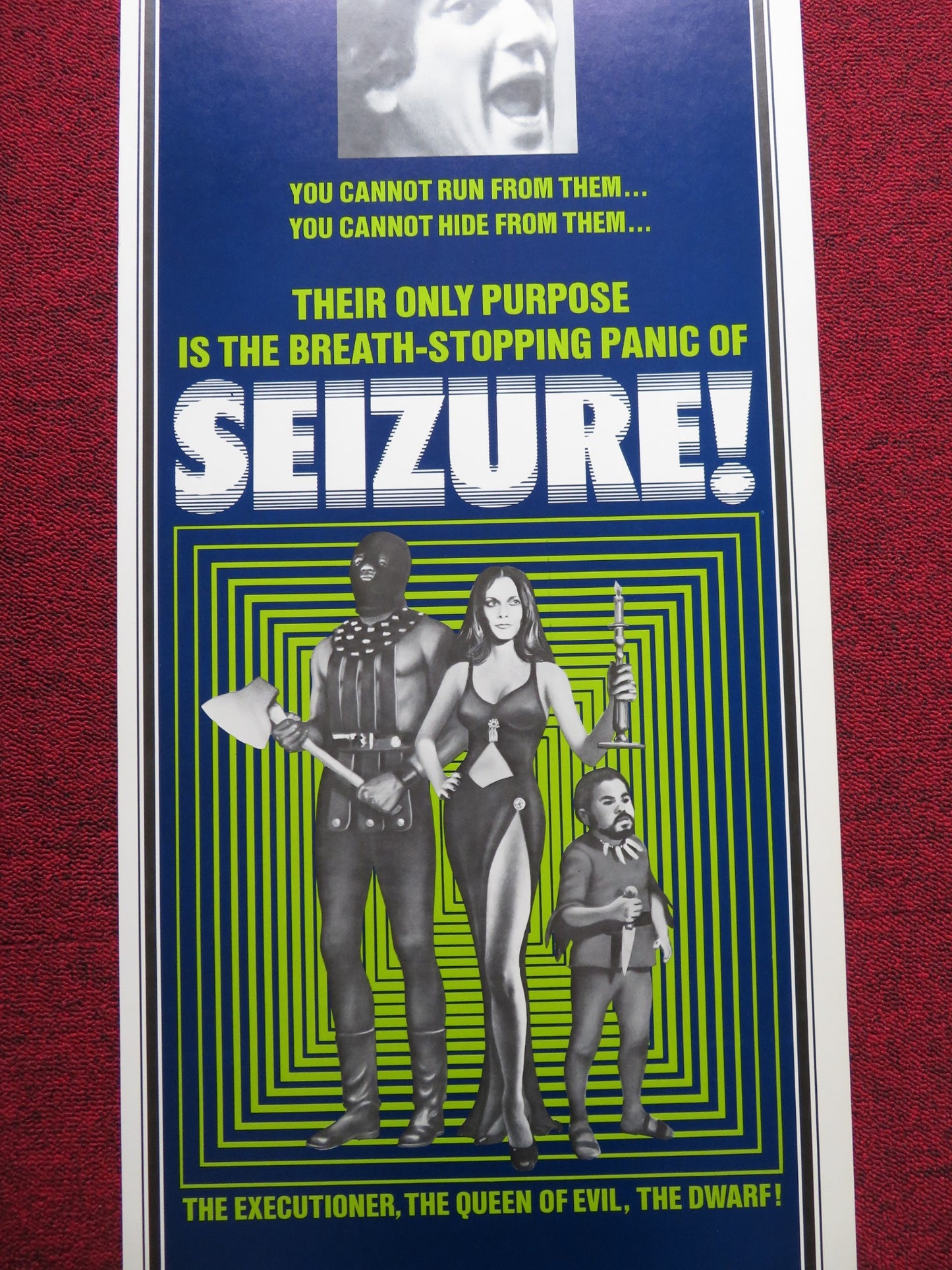 SEIZURE! US INSERT (14"x 36") POSTER JONATHAN FRID MARTIN BESWICK 1974