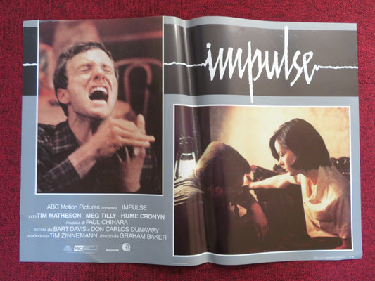 IMPULSE - A ITALIAN FOTOBUSTA POSTER TIM MATHESON MEG TILLY 1984