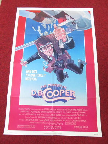 THE PURSUIT OF D. B. COOPER- B  FOLDED US ONE SHEET POSTER ROBERT DUVALL 1981