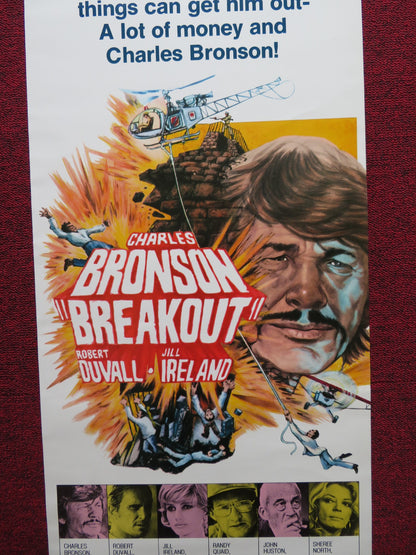 BREAKOUT US INSERT (14"x 36") POSTER CHARLES BRONSON JILL IRELAND 1975